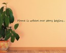 Home is Quotes Wall Decal Motivational Vinyl Art Stickers